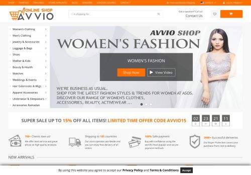 لقطة شاشة لموقع AVVIO SHOP
بتاريخ 29/05/2021
بواسطة دليل مواقع موقعي