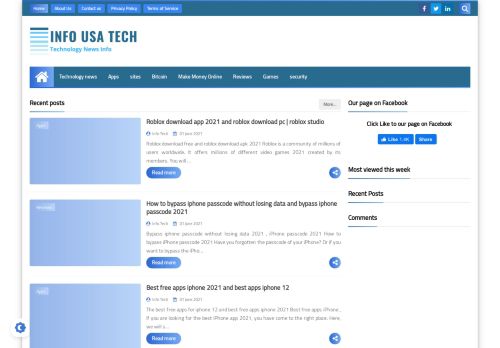 لقطة شاشة لموقع Info Usa Tech
بتاريخ 02/06/2021
بواسطة دليل مواقع موقعي