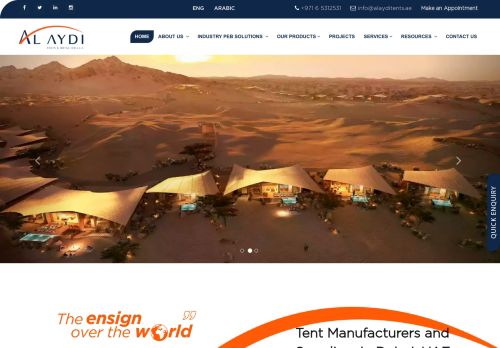 لقطة شاشة لموقع Al Aydi Tents UAE
بتاريخ 05/11/2021
بواسطة دليل مواقع موقعي