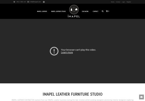لقطة شاشة لموقع Imapel Leather Furniture Studio
بتاريخ 21/01/2022
بواسطة دليل مواقع موقعي