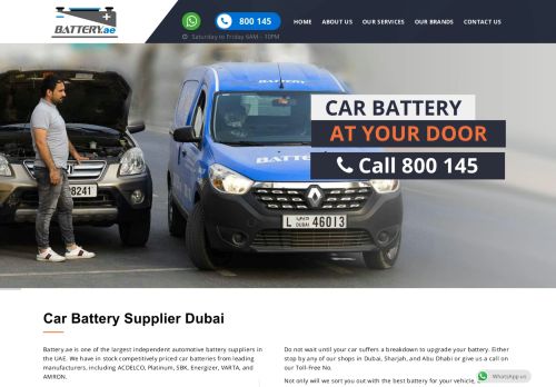 لقطة شاشة لموقع Battery.ae لخدمات بطاريات السيارات
بتاريخ 21/09/2020
بواسطة دليل مواقع موقعي