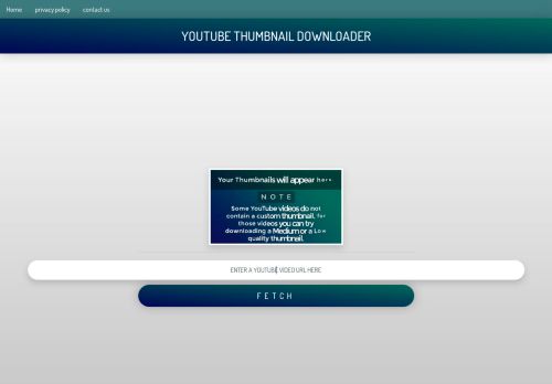 لقطة شاشة لموقع YOUTUBE THUMBNAIL DOWNLOADER
بتاريخ 15/02/2021
بواسطة دليل مواقع موقعي