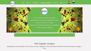 لقطة شاشة لموقع Hitac Trading & Exporting Vegetables & Fruits - شركه هيتاك للتجاره
بتاريخ 22/09/2019
بواسطة دليل مواقع موقعي