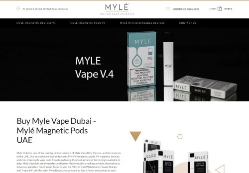 لقطة شاشة لموقع Myle Vape Dubai
بتاريخ 04/03/2021
بواسطة دليل مواقع موقعي