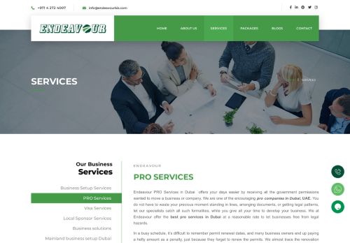 Best pro services in Dubai | Endeavour Corporate Services LLC Dubai